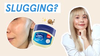 Is slugging the 2 secret to glowing skin  How I slug ✨ [upl. by Nanon]