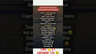 COMMENT LES SIGNES ASTRO GÈRENT UNE RUPTURE 😭🥺😱 foryou pourtoi astrology [upl. by Ggerk]