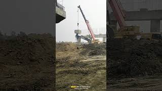 BoxCulvert Precast Segment Installation on Sarda Canal civilengineering gangaexpressway [upl. by Vanya]