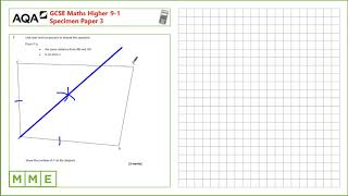 GCSE Maths AQA Higher Specimen Paper 3  Q7 Loci [upl. by Adamski868]