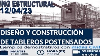 DISEÑO Y CONSTRUCCIÓN DE TABLEROS POSTENSADOS [upl. by Nuoras]