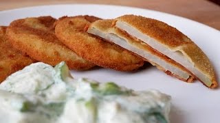 Kohlrabi Schnitzel mit Gurkensalat Rezept  Kohlrabi quotSchnitzelquot amp Cucumber Salad  ENG SUBS [upl. by Ahseetal]