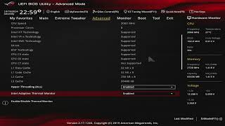 Bios setting ASUS RAMPAGE V EXTREME Xeon E5 1660v3 overclocking 4800 MHz [upl. by Bernelle]