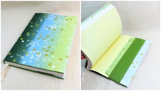 ブックカバー簡単作り方 How to make fabric book cover サイズ調節出来るブックカバー作り方 Size adjustment book cover tutorial [upl. by Drallim]