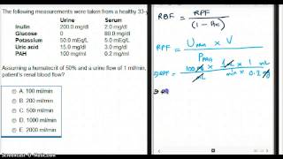 506 CALCULATING RENAL BLOOD FLOW [upl. by Akim]