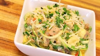 Cajun Alfredo Zoodles with Pork  keto recipe  healthy recipe channel  zucchini noodles low carb [upl. by Magnien]