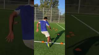 The BEST drill🔥to improve dribbling speed soccer soccerskills footwork football shorts skill [upl. by Anair]