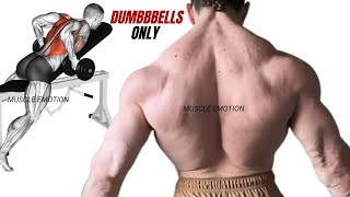 6 BEST BACK EXERCISES WITH DUMBBELLS ONLY AT HOME OR AT GYM [upl. by Panta]