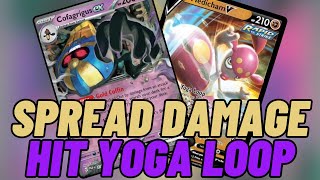 Cofagrigus ex has CRAZY spread damage Medicham V is a great duo Pokemon Trading Card Game Live [upl. by Adnulahs512]