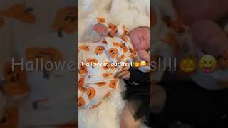 Halloween outfits for the reborns 🎃reborn doll baby cute transition [upl. by Aveneg]