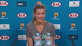 Eugenie Bouchard press conference  Australian Open 2015 [upl. by Eanert]