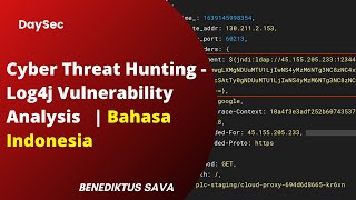 Cyber Threat Hunting  Log4j Vulnerability Analysis using Wireshark  indonesia threathunting eth [upl. by Steffen220]