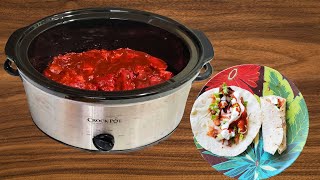 Beef Birria Tacos Recipe Slow Cooker  Crockpot [upl. by Heer]