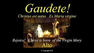 Gaudete  Christus est natus  Alto [upl. by Nesilla]