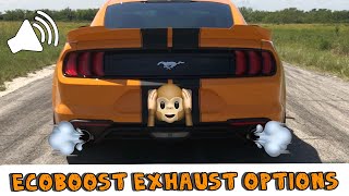 How to Make the Ecoboost Mustang SOUND BETTER Ecoboost Exhaust Options [upl. by Chien403]