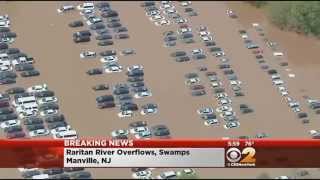 Flooding Leaves New Jersey Streets Homes Underwater [upl. by Ahsiemak]