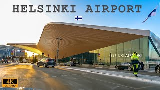 Helsinki Airport New Terminal 2 Drivethru  Winter Driving in Finland 🇫🇮 4K [upl. by Ashling]