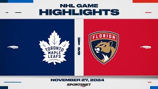 NHL Highlights  Maple Leafs vs Panthers  November 27 2024 [upl. by Bala589]