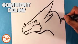 How to Draw Drogon from Game of Thrones  Cartoony  Easy Pictures to Draw [upl. by Serrano]