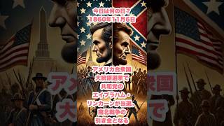 今日は何の日？ 1860年11月6日、アメリカ合衆国大統領選挙で共和党のエイブラハム・リンカーンが当選。南北戦争の引き金となる 歴史 history アメリカ 大統領選挙 [upl. by Richelle964]