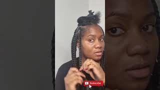 DIY Large knotless braids  the end result is shocking 😲 [upl. by Aisanahta]