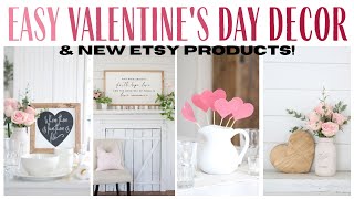 Valentines Day Decor 2022 💗 Simple Valentines Day Home Decor 💗 Valentines Day Mantel 💗 Tablescape [upl. by Hermy]