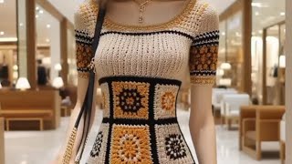 crochet shorts frock blousehow to crochet new sweater design crochethandmade [upl. by Tristan]