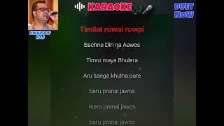 Timro aankhama aasu heri karaoke track with lyrics🎶🎤 [upl. by Eednak]