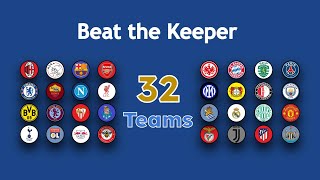 Beat the Keeper Marble Race UEFA 32 Football Teams  Champions League [upl. by Suitangi]