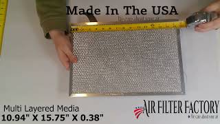 Replacement S99010430 001 HPFA124 Range Hood Aluminum Grease Filter by Air Filter Factory® [upl. by Rust]