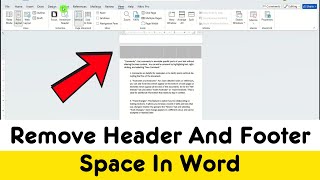 How To Remove Header And Footer Space In Word 2024 Step By Step Guide [upl. by Darooge]