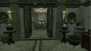 Skyrim Hearthfire  Lakeview Manor Completed amp Fully Furnished  3 Wings amp Cellar [upl. by Alyahs78]