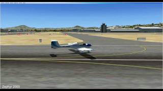 Zephyr 2000  ATEC 122 Short Flight in the Mountains of Southern California  FSX [upl. by Annauqaj43]