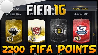 FIFA 16  2200 FIFA POINTS PACK OPENING [upl. by Sewole]