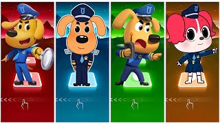 Sheriff Labrador 🆚 Police Officer 🆚 Patrol Labrador 🆚 Sheriff Papillon 🎶 TilesHop EDM Rush [upl. by Nail]