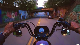 Pure RAW Sound  Harley Davidson Sportster Iron 1200 Exhaust Sound only  ASMR  GoPro 4K POV [upl. by Elleirb]