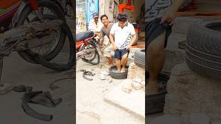 Prank 😎 with bike mechanic funny viralvideo prankster comedy prankvideo fun youtubeshorts [upl. by Aicenert]