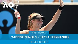 Maddison Inglis v Leylah Fernandez Highlights 1R  Australian Open 2022 [upl. by Aletsirc]