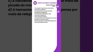 QUESTÃO DE CONCURSO PARA AGENTE COMUNITÁRIO DE SAÚDE E DE ENDEMIAS [upl. by Madeleine]