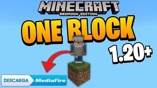 DESCARGA el mapa ONE BLOCK para Minecraft BEDROCK Y PE 120 [upl. by Stillmann]