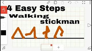 Walking Stickman Tutorial Flipaclip 4 Easy Steps [upl. by Andre]