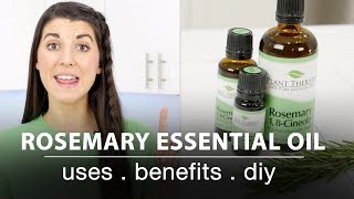 Rosemary Essential Oil Best Uses  Quick How To [upl. by Yelkrab347]