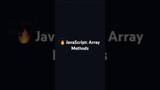 🔥 JavaScript Array Methods [upl. by Ania847]