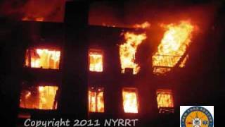 FDNY 2192011 Brooklyn 5 Alarm fire 346 East 29 St near Ave D [upl. by Bunni]