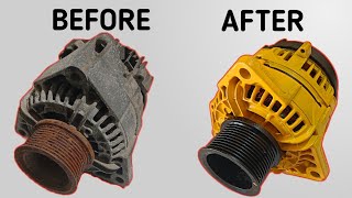 Alternator Rebuild Complete Process  Truck Alternator Restore [upl. by Rengaw]