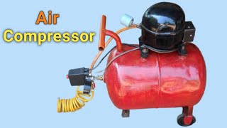 Home Made Air Compressor using Fridge Compressor [upl. by Llevra]