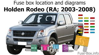 Fuse box location and diagrams Holden Rodeo RA 20032008 [upl. by Rondi]