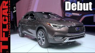 2017 Infiniti QX30 World Debut Infiniti Channels its Inner MercedesBenz GLA [upl. by Naujtna709]