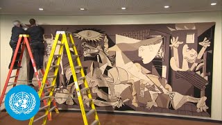 Picasso’s Guernica tapestry back at the United Nations [upl. by Walston]