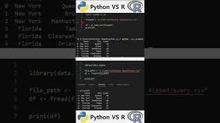 Python VS R Reading CSV Files [upl. by Talich60]